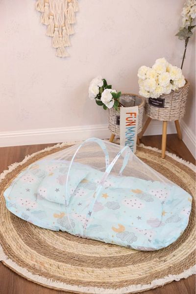 Fun Moment Newborn Mosquito Net Sponge Mattress - Assorted Design