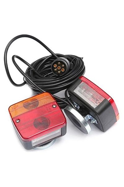 Bottari Set of 2 rear turn signals 48041BT, with magnetic mount, 7-pin socket, power cable