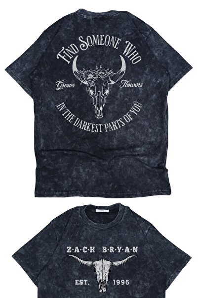 Fuddy Moda Tricou unisex Zach Bryan Est 1996, lavabil, cu imprimeu pe spate, ...