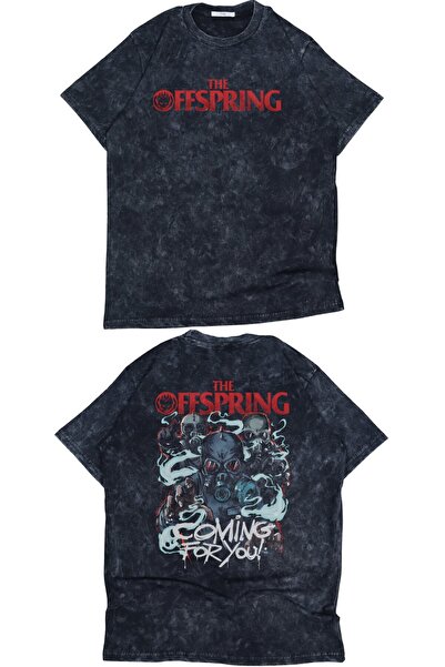 Fuddy Moda Tricou unisex The Off Spring, lavabil, imprimat pe spate, tricou r...