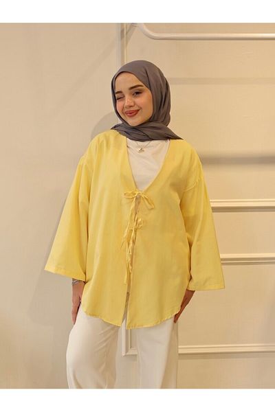 HOT HOT Wrap Collar Front Double Lace Detail Poplin Shirt