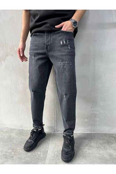 XPUPPETWEAR Men's Boyfriend Fit Distressed Jean Trousers Dark Blue