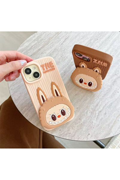 Generic Rugged Case Compatible with iPhone 15 Pro with Dough Labubu Design