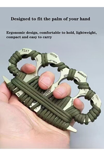 XIUWOO خاتم أصابع كبير وسميك شامل - خاتم بأربعة أصابع - أخضر