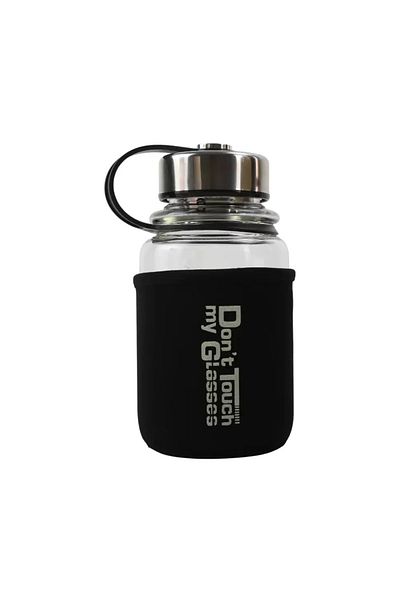 Generic Borosilicate Glass Water Bottle – 700ml with Soft Black Sleeve & Easy Carry Handle, Eco-Friendly