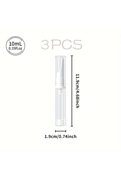 Choice4 3 قطع - 10 مل 5/10/15 مل زجاجة موزع كريم أساس شفاف محمولة للسفر مع عي...