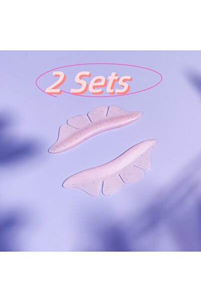 Choice3 زوجان من وسادات رفع الرموش على شكل فراشة من ليبيوتي باللون الوردي، زوج واحد من وسادات رفع الرموش على شكل فراشة من السيليكون اللامع، وسادات تجعيد الرموش