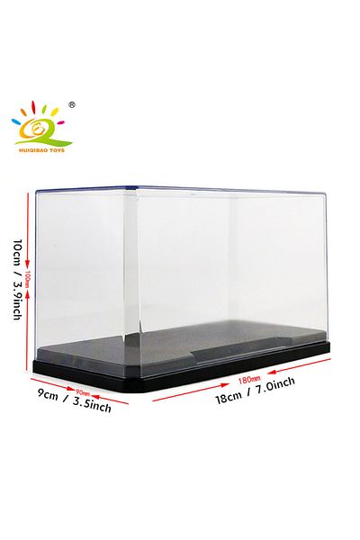 choice2 With Box 02Black HUIQIBAO Dustproof Figures Display Case Box Show Case For Model Collection Building