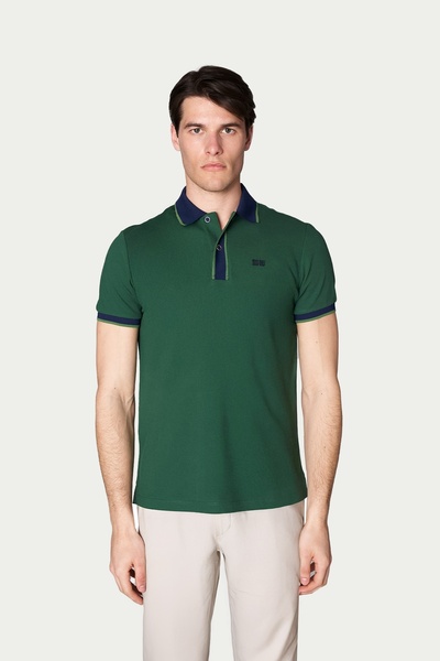 SPORTEMPT Ανδρικό πόλο από βαμβάκι Supima - Σκούρο πράσινο