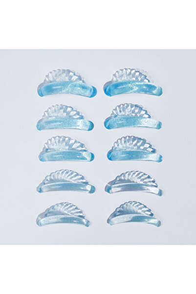 Choice1 مجموعة رفع الرموش الزرقاء بيرمانيا، 5 أزواج، وسادة تغليف السيليكون، قضبان تجعيد الرموش ثلاثية الأبعاد قابلة لإعادة الاستخدام