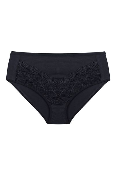 koza iç giyim Women's 3-Piece Wide-Brimmed Lace Cotton Ribbed Panties