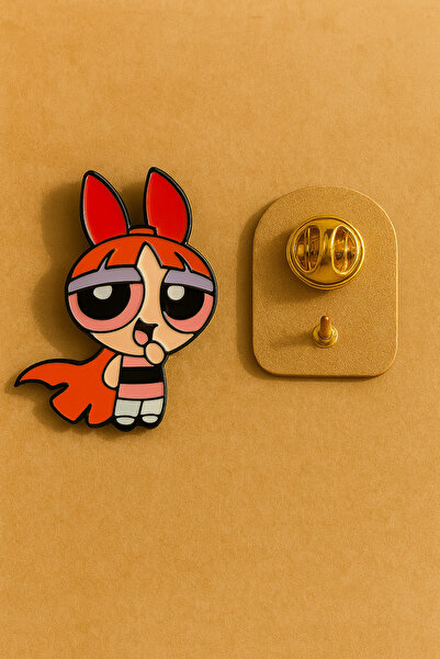 excarpin Powerpuff Girls Blossom | Şık ve Estetik Metal Broş Rozet