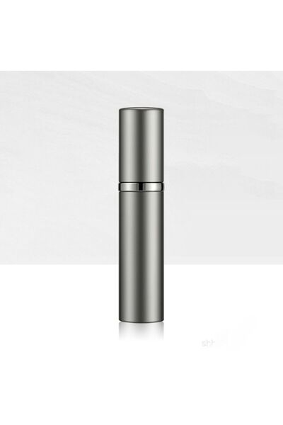 choice2 عبوة سائلة محمولة سعة 5 مل من بخاخ عطر رمادي اللون لمستحضرات التجميل، بخاخ صغير من الألومنيوم للسفر
