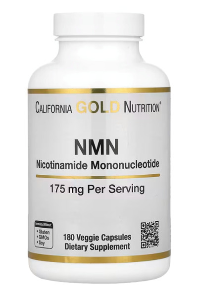 California Gold Nutrition , NMN, 175 mg , 180 Veggie Capsules.Abd Menşei.