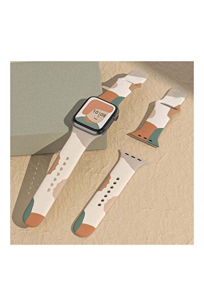 fun zone حزام سيليكون عصري جديد لساعة Apple Watch مقاس 41/40/38 مم مطبوع