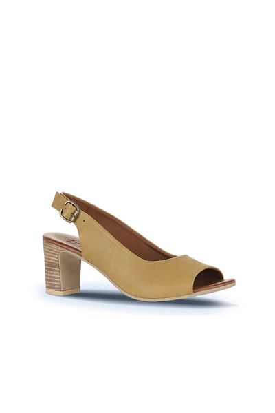 Bueno Shoes Cinnamon Leather Women's Heeled Sandals 01Wn1517