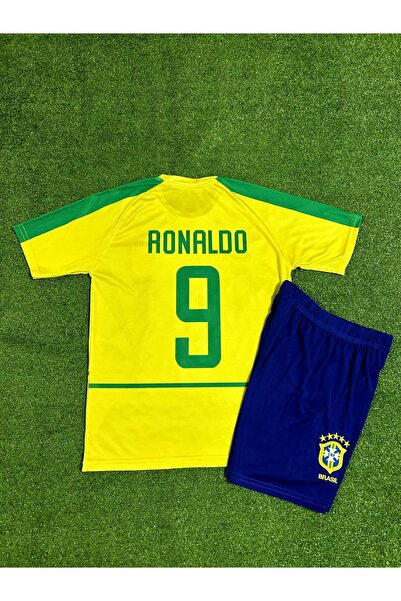 BYSPORTAKUS Brezilya 2002 Dünya Kupası Ronaldo Nazario Çocuk Forması