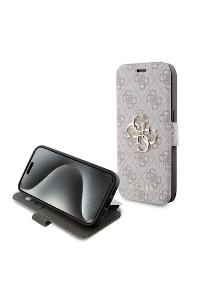 Diversity Protective Case for iPhone 15 Pro, Smart, V34, Leather, Powder Pink
