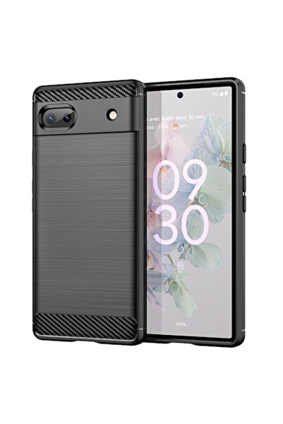 OEM Carcasă pentru Google Pixel 6a, silicon carbon, poliuretan, negru