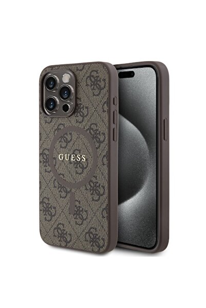Diversity Husă de protecție pentru iPhone 15 Pro Max, Safe, V46, piele, maro ...