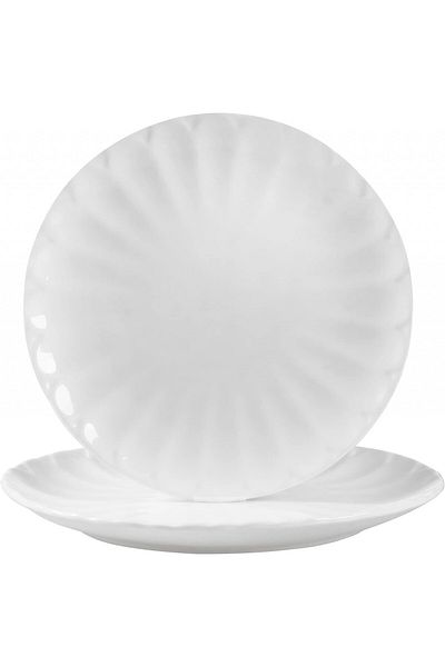 UIBFCWN Set of 2 plates UIBFCWN, porcelain, white, 21.8/19.8 cm