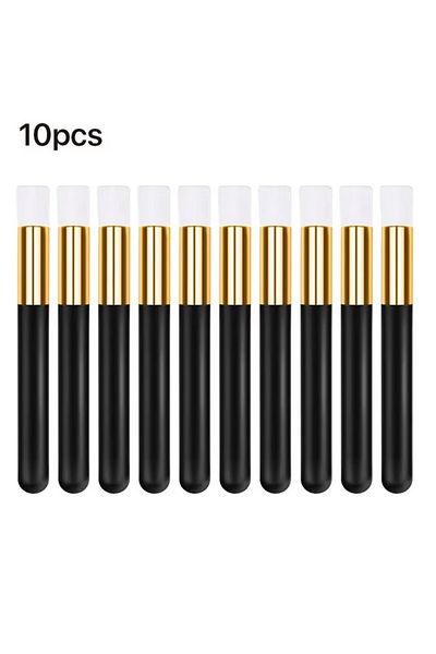 Choice4 black-10pcs Eyelash Cleaning Brush Lash Shampoo Brush for Eyelash Extensions Peel Off No
