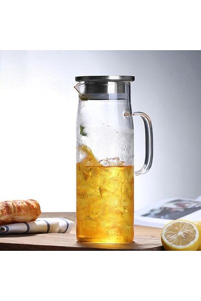 Zokura Carafa sticla cu capac din inox, 1,2L -