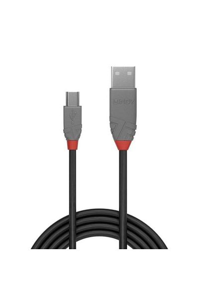 LİNDY Cablu de date LY-36723, 2m, USB 2.0 Tip A - USB Mini-B