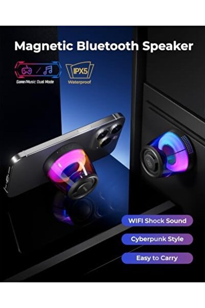 Generic Magnetic Bluetooth Speaker, Portable Bluetooth Speaker with RGB light, Waterproof Wireless Speaker,