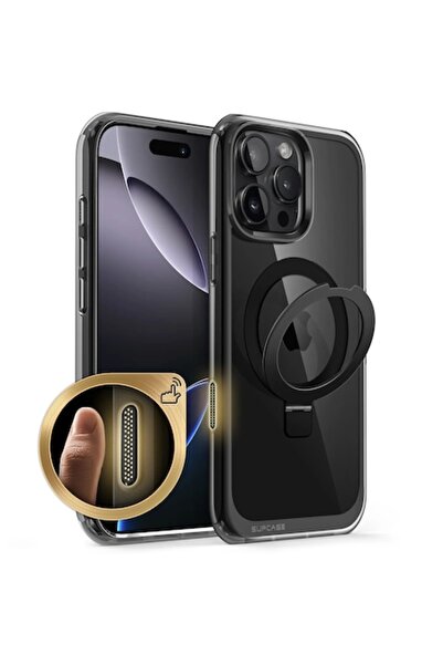 Supcase Carcasă pentru iPhone 16 Pro, T72, Policarbonat, Negru Înghețat