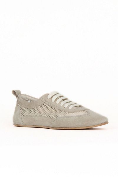 Bueno Shoes Beige Suede Women's Flat Ballerinas 01We5501
