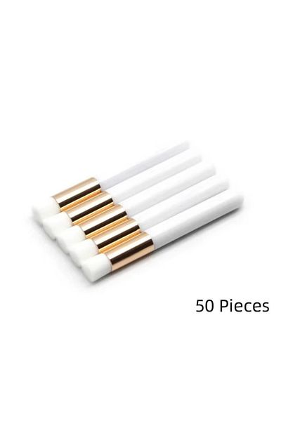 Choice5 white-50pcs Eyelash Cleaning Brush Lash Shampoo Brush for Eyelash Extensions Peel Off No