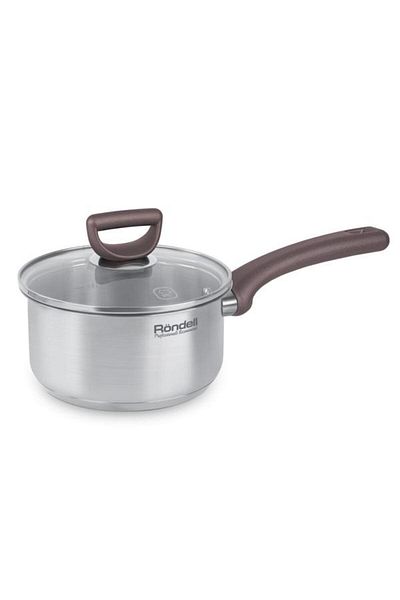 RONDELL Cratita cu capac Fest RDS-1319, 0,9L, 14cm, Otel inoxidabil, Gri