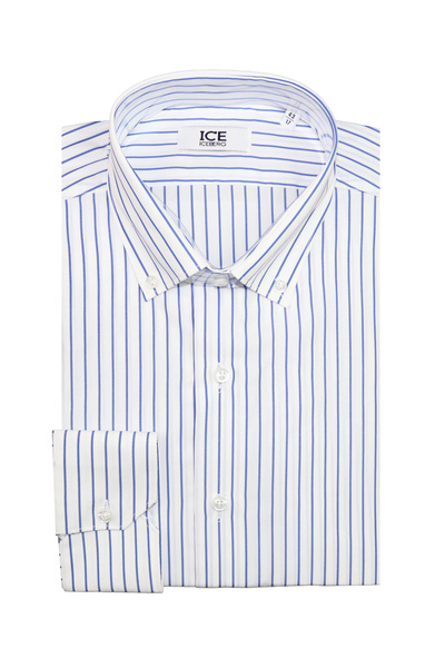 Ice Iceberg CĂMAȘĂ BĂRBĂTEASCĂ 396 - Cu dungi albe și albastre