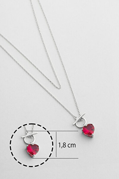 So CHIC... Amour 18 Ayar Beyaz Altın Kaplama 43 Cm Gümüş Kolye