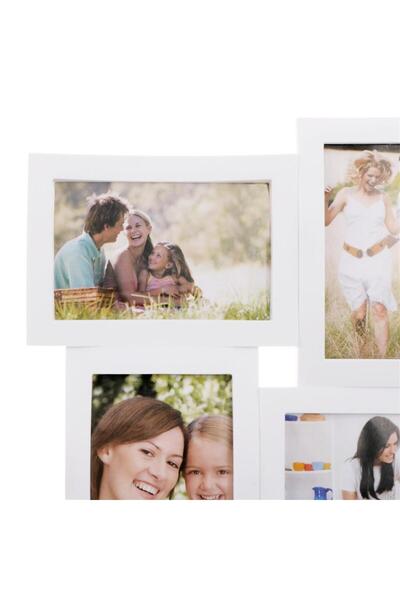 SERSIMO Wall photo frame, collage of 18 photos, 47x93cm, white