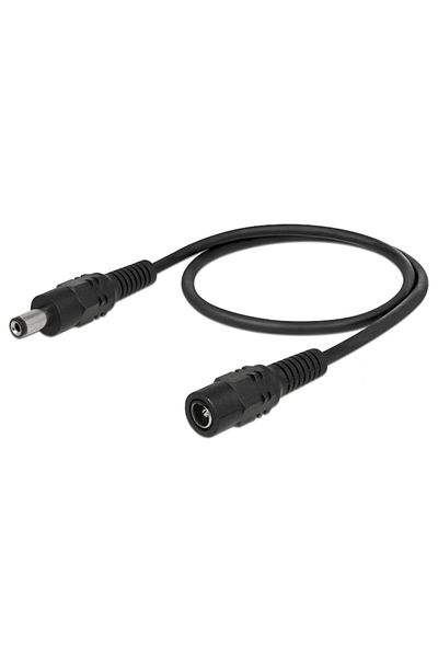 SOHO Power Cable with DC Connectors Male-Female 2.1 mm x 5.5 mm, 1m, Black