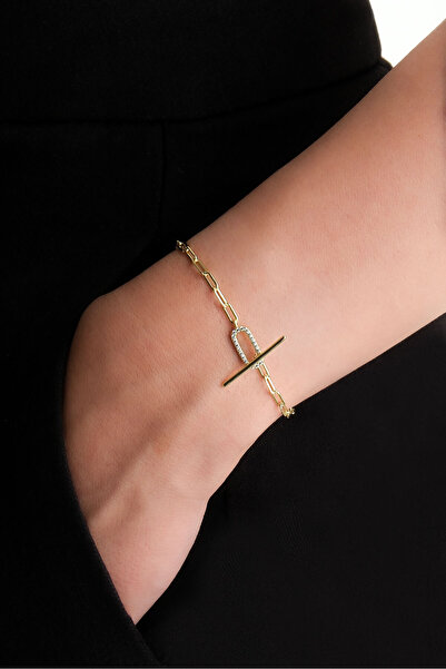 So CHIC... Samantha 18 Ayar Sarı Altın Kaplama Gümüş Zincir Bileklik