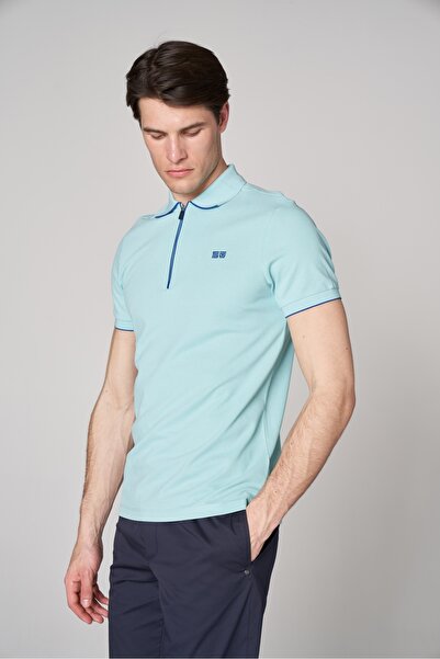 SPORTEMPT Ανδρικό πόλο από βαμβάκι Supima με φερμουάρ και λεπτομέρειες από πλ...