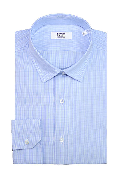 Ice Iceberg CĂMAȘĂ BĂRBĂTEASCĂ GANI - Fundal Alb și Albastru