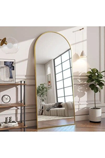 Ersan Dizayn Metal Çerçeve Demonte Ayaklı Boy Aynası 70x180 Gold