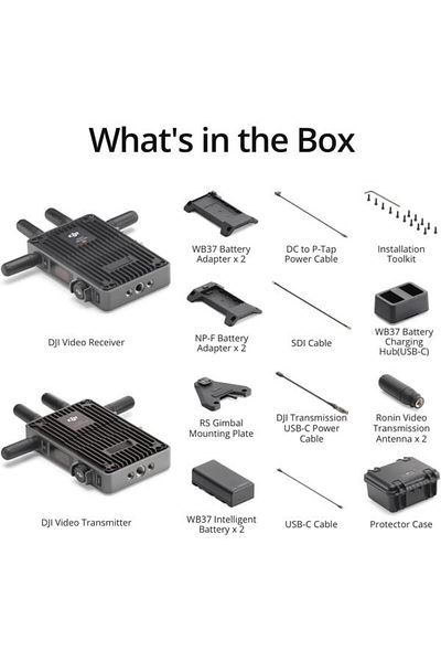 DJI Transmission (Standard Combo), 1080p/60fps, 6km, Transmitter and Receiver, Dual-Link SDI + HDMI