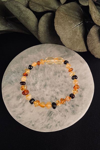 Dünya Doğal Taş Certified Amber Baby Bracelet