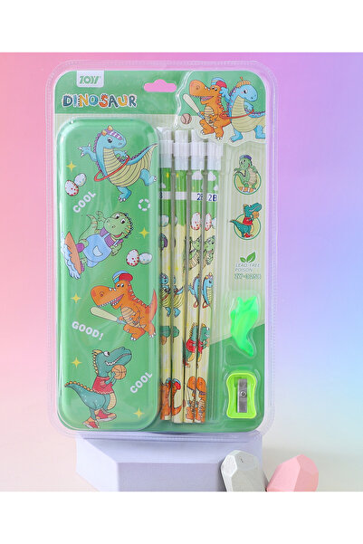 Fab N Funky مجموعة أدوات مكتبية بتصميم ديناصور، متينة، خفيفة الوزن، ملونة، من...