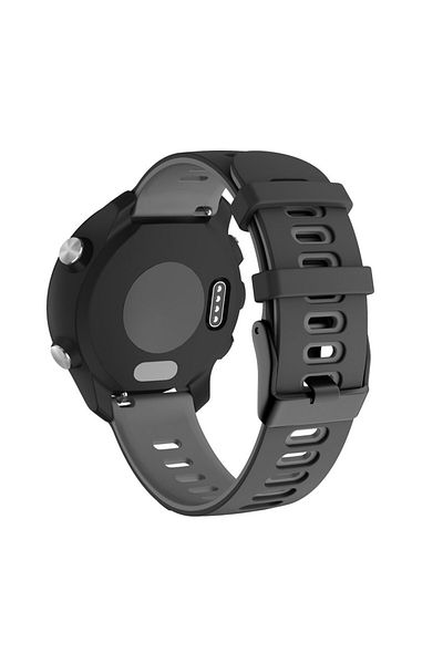 eR D L Universal silicone watch strap, width 22mm, quick release, black-gray, eR D L