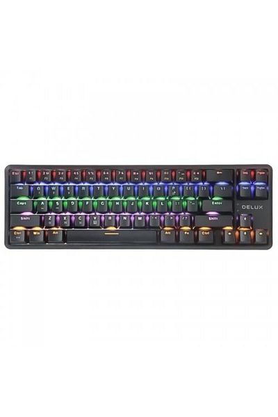 Delux Tastatura Gaming Mecanica KM32, Bluetooth, USB, RGB (Negru)