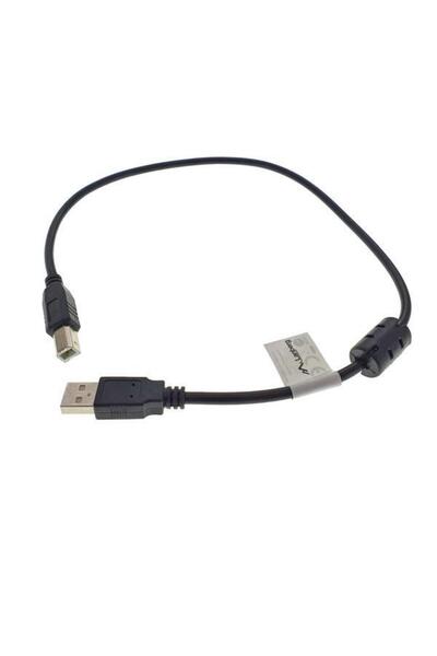 Lanberg Cablu imprimantă USB 2.0, 42865, miez de ferită, 50 cm, negru