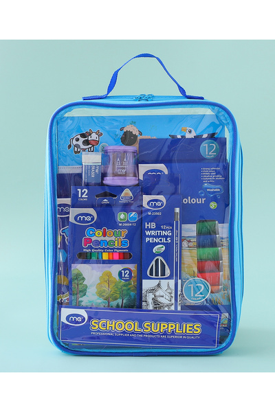 Fab N Funky Kids Colouring Set, Superior Quality Material, High Grade Lead Facilities, 3 Years+, Blue - 52 Piece