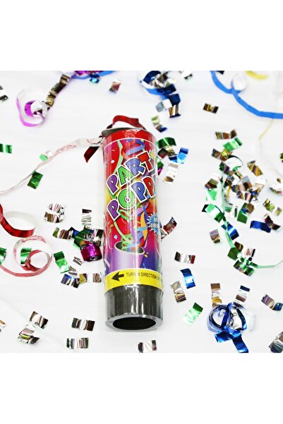 Teo Confetti Cannon, Flippy, Party Popper 20 cm, Foil Ribbons Model, Multicolor