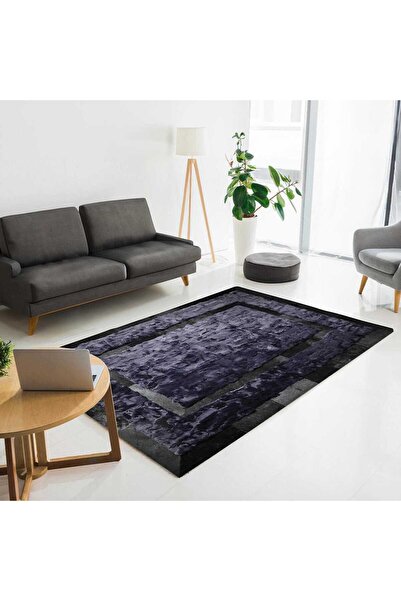 deco marié Gece Mavisi Peluş Halı, Yumuşak Tüylü Salon Halısı